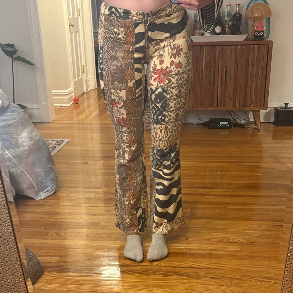 Free People Multicolor Patterned Flare Pants